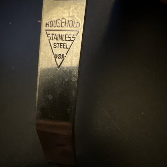 HOUSEHOLD Stainless Steel USA Spatula Turner Flipper 10" Wood Handle - Picture 3 of 16